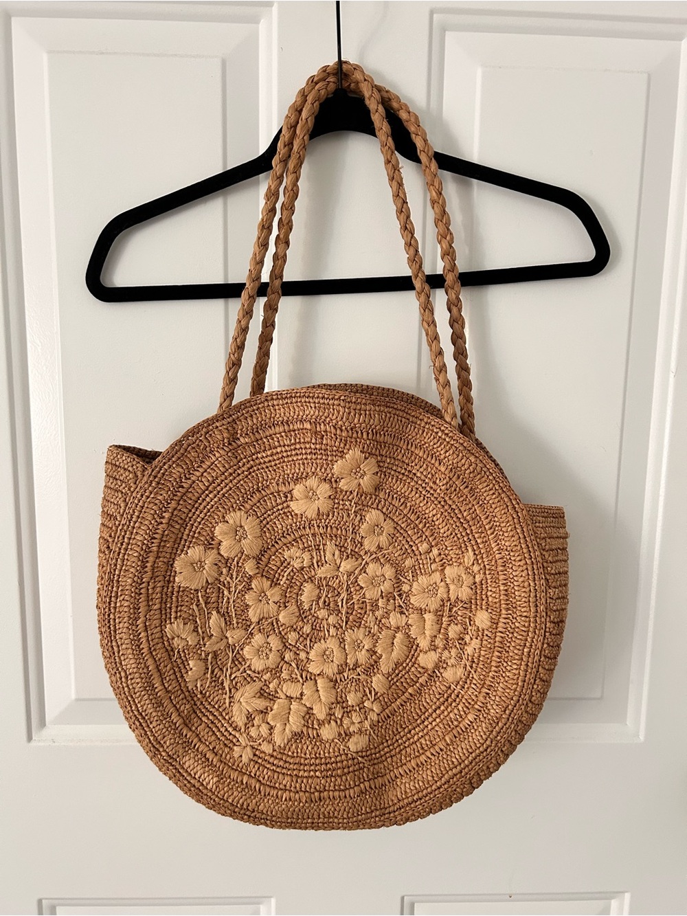 Sezane June Basket Bag Raffia with flowers 🌼 - Picture 2 of 13